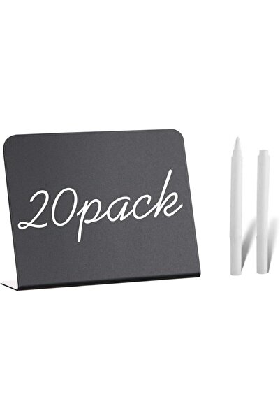 Arabest 20 قطعة من لوحات الطباشير الصغيرة، مقاس 4×3 بوصة، ملصقات طعام للطاولا...