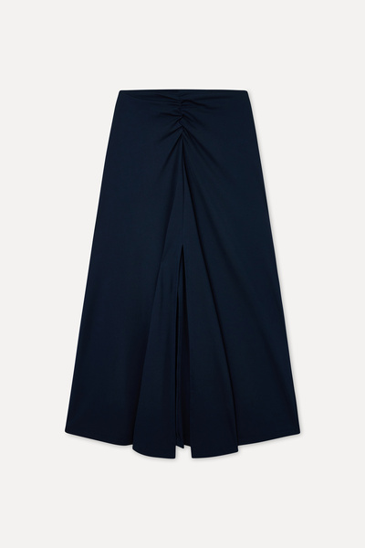 Mudo تنورة طويلة بفتحة عند الخصر وتصميم مطوي