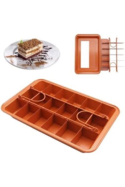 Arabest 18-Piece Pre-Slice Brownie Baking Pan, Non-Stick Square Cake Tin with...