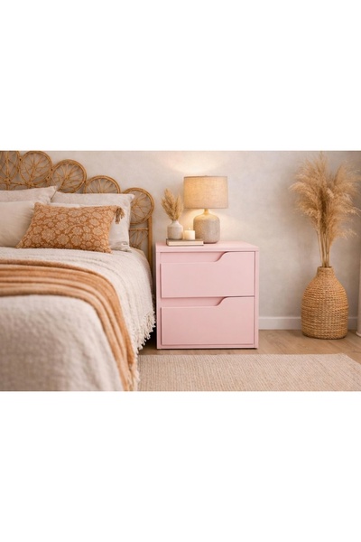 ALTEKS DEKOR Modern 2 Çekmeceli MDF LAM Komodin, Yatak Odası & Genç Odası & O...