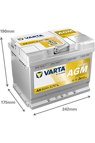 Varta Baterie auto A8 Dynamic AGM 60Ah 12V 560901068K262