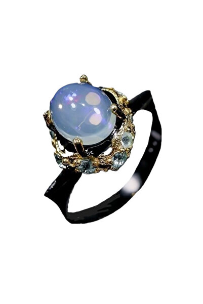 FashionBijoux Inel argint 925 cu opal si topaz, 8.25