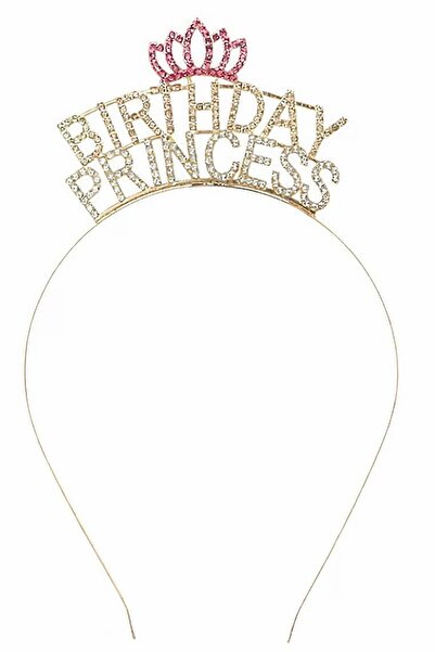 TAKIŞTIR Coroană de prințesă de ziua de naștere de culoare aurie, cu detaliu ...