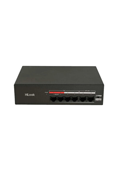 Hilook NS-0106MP-35(B), 4 Port, Megabit, PoE 35W, 2 Port Megabit Uplink, Yönetilemez, Masaüstü Switc