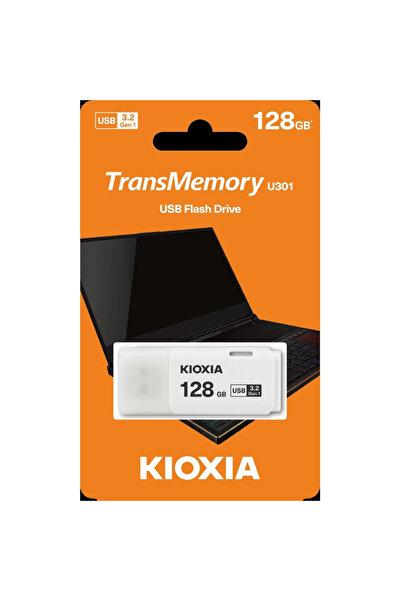 Kioxia U301W 128GB USB 3.2 Gen1 TransMemory Flash Disk (Beyaz)