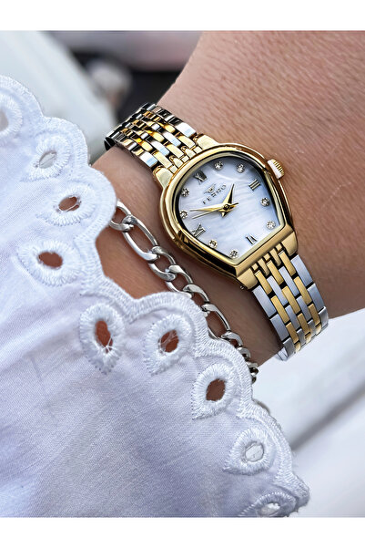 FERRO Yellow and Silver Steel Cord Women's Wristwatch Fl88745A-D Waterproof 2...