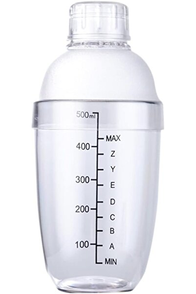 Arabest كوب خلاط كوكتيل بلاستيكي مع مقياس، سعة 18 أونصة، خلاط مشروبات شفاف