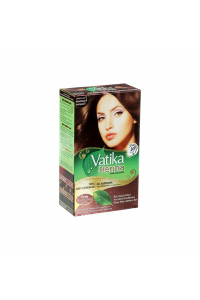 Vatika Naturals Henna Hair Colour (6 x10g) | Natural Brown Hair Color | For U...