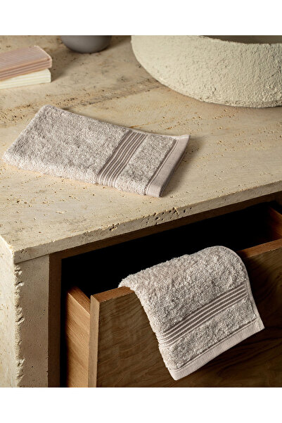 Madame Coco Clarette 2-Pack Cotton Hand Towels - Beige - 30X46 cm