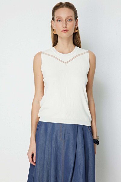 ON Yakası Patterned Tank Top