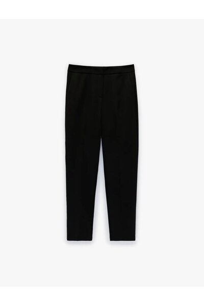 Koton Pantaloni din amestec de viscoză cu buzunare slim fit talie înaltă țiga...