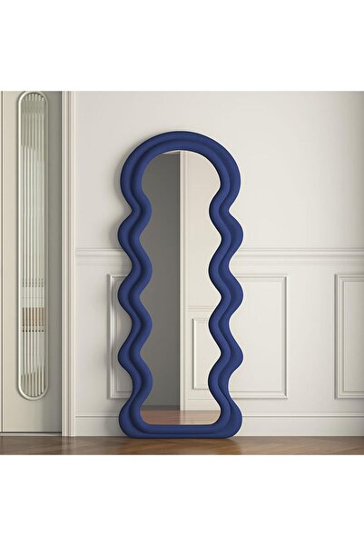 Decorhills Full Length Mirror, Double Layer Wavy Modern Design – Velvet Fabri...