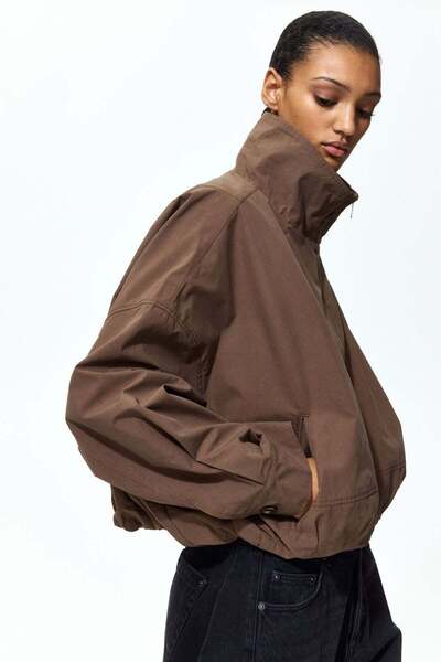 H&M Bubble-hem cotton jacket