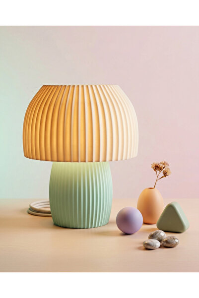 Frostblack مصباح أرضي مزخرف من مويا، مصباح طاولة حديث، ضوء ليلي - مع لمبة وحق...