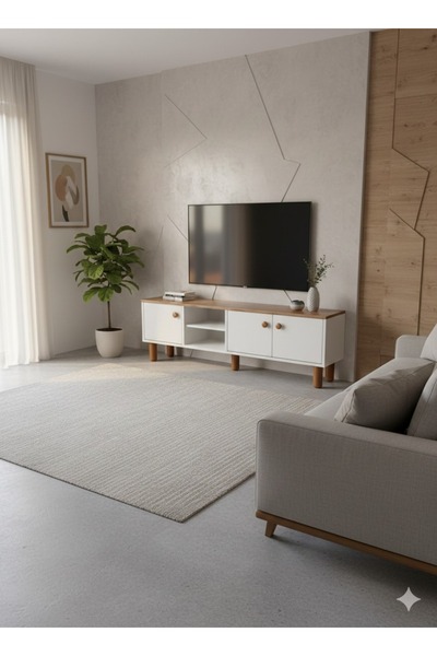 Haus Modüler Sezer Tv Ünitesi 3 Kapaklı Tv Ünitesi Salon Mobilyası