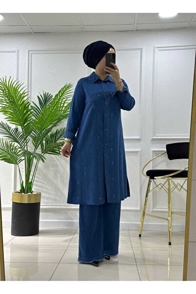 masalabiyem 2508 K 250 طقم جينز تانسل مرصع بالأحجار
