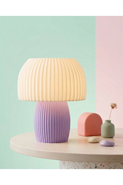 Frostblack مصباح أرضي مزخرف من مويا، مصباح طاولة حديث، ضوء ليلي - مع لمبة وحق...