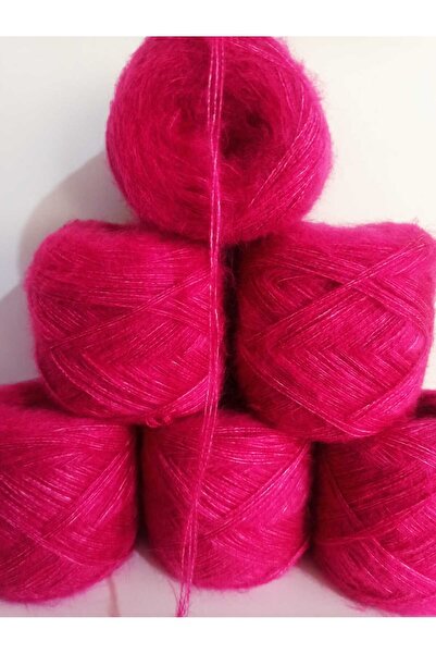İPEK YÜN İPLİK DÜNYASI Νήμα πλεξίματος Ανγκόρα 3 στρώσεων (Φούξια) 100γρ