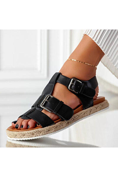 Zaira Γυναικεία Σανδάλια Χαμηλοπάτητα Debbie Μαύρα # 11318 - 37