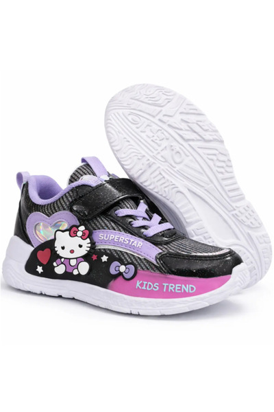 Cozi company Fully Orthopedic, Light and Comfortable Hello Kitty Patterned Children's Sports Shoes Black