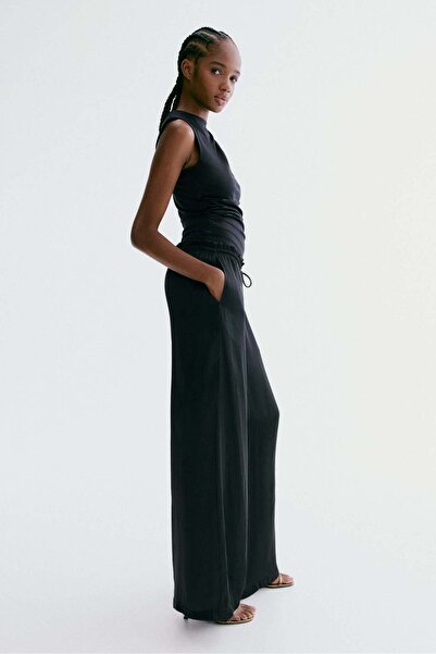 H&M Satin drawstring trousers