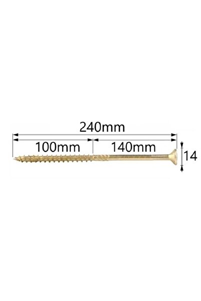 Mag-Krak Surub Dulgherie Cap Inecat 10x240 mm Torx TX50 - 50buc/cutie