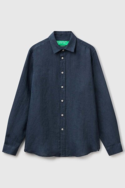 United Colors of Benetton Cămașă de in BNT-M pentru bărbați, cod model: 5BKU5...