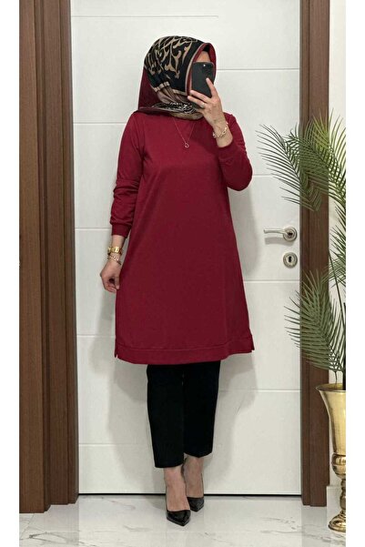 masalabiyem 3322 K35 Bordo Eda Tunic