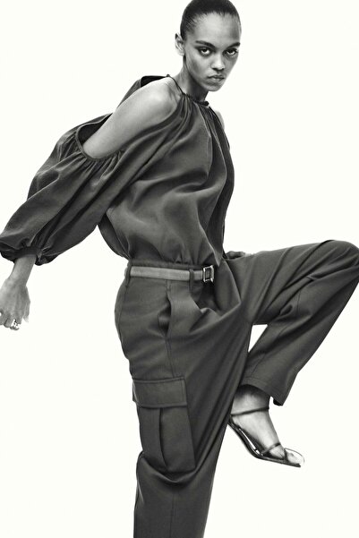 H&M Barrel-leg cargo trousers