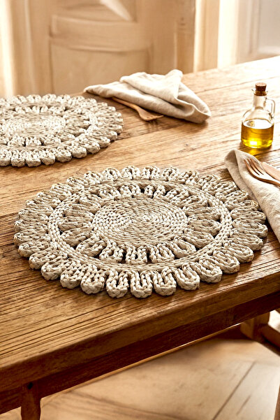 Kitchen Life Handmade Wicker Rustic American Serving Set 38 cm - Supla Runner...