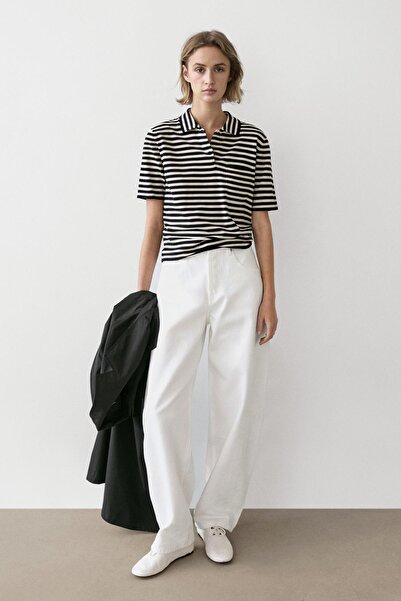 Massimo Dutti Cep detaylı triko polo
