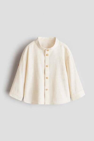 H&M Linen-blend grandad shirt