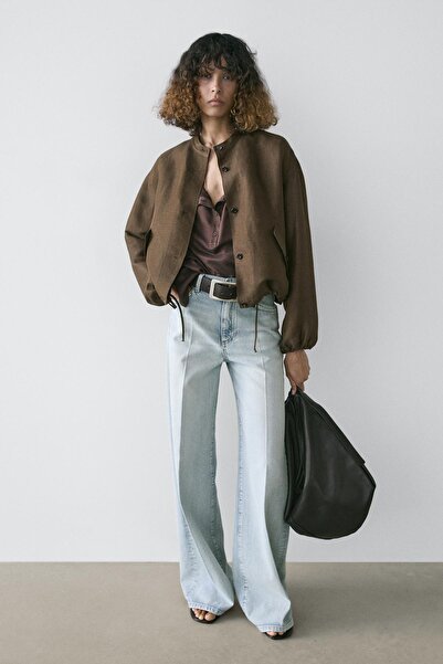 Massimo Dutti Keten ipek bomber ceket