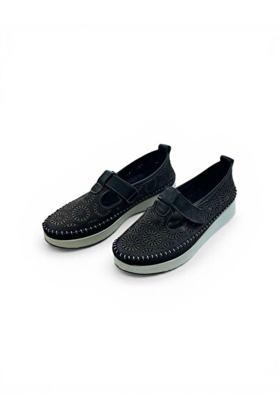 PATRON SHOES أحذية نسائية من الجلد الطبيعي لتقويم العظام وشريط فيلكرو