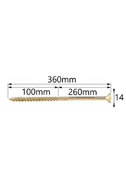 Mag-Krak Surub Dulgherie Cap Inecat 10x360 mm Torx TX50 - 50buc/cutie