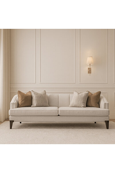 Roots Furniture أريكة أوبالين بيضاء من القطيفة مقاس XL