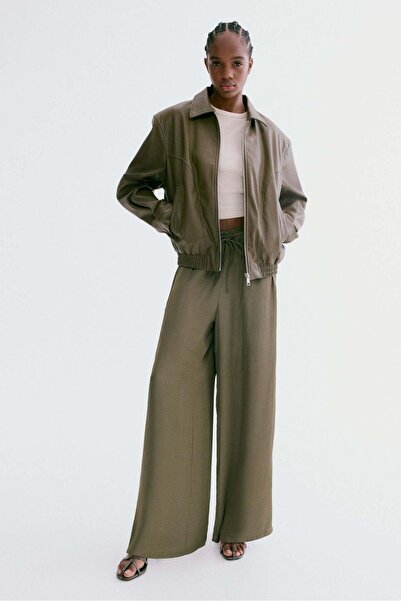 H&M Satin drawstring trousers