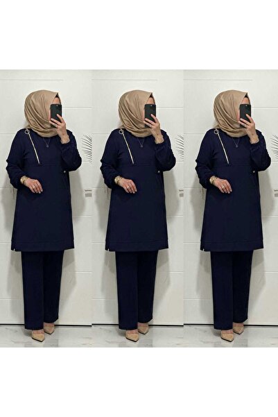masalabiyem 9999 K 125 Dark Blue Oysho Set with Zipper