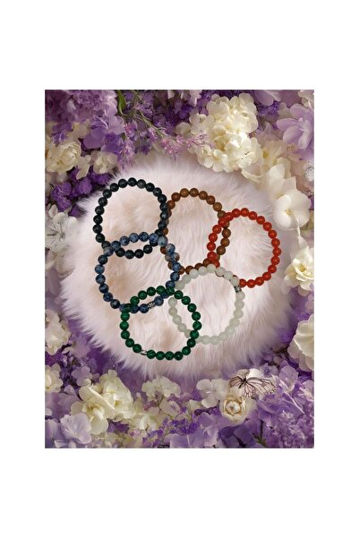 BEST PARTİ Best 6-Piece Original Natural Stone Bracelet Set-2