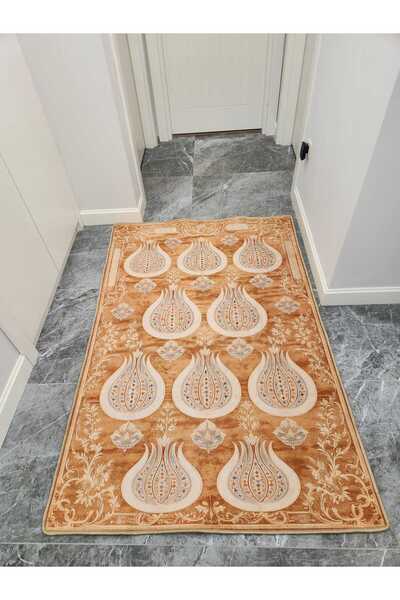 YTR HOME Dijital Baskı Yıkanabilir Kaymaz Taban Dekoratif Salon Mutfak Halısı...