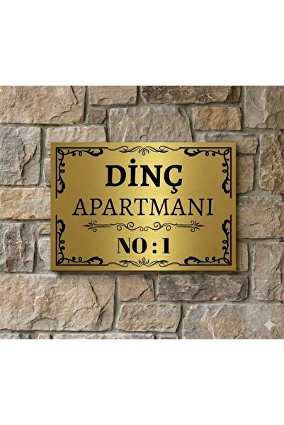 HobiShop Kişiye Özel Metal Kapı Levhası – Apartman Kapı Tabelası 20x30 cm – İ...