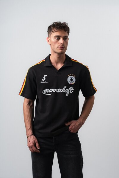 Respire Tricou pentru fani Mannschaft Cupa Mondială pentru bărbați, cu guler ...