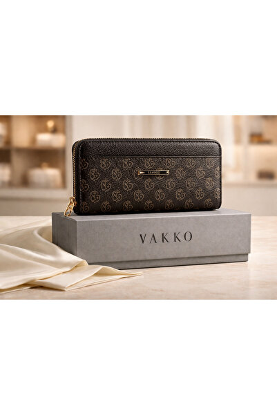 Vakko Couture Vkko Money Wallet Brown, Width 22 Cm, Length 14 Cm, Special Car...