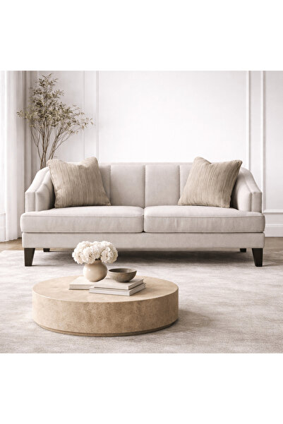 Roots Furniture أريكة أوبالين البيضاء المخملية