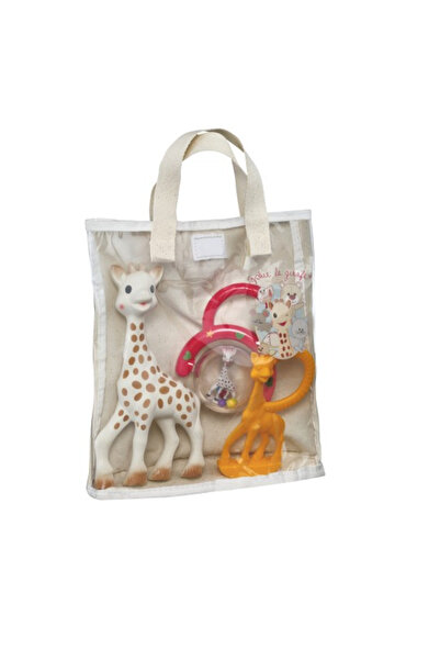 Vulli Βαμβακερή τσάντα δώρου με τη Σοφί την Καμηλοπάρδαλη, μασητικό και δαχτυ...