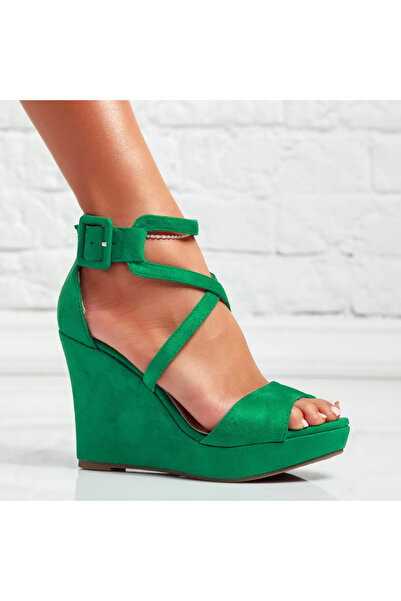 Zaira Women's Platform Sandals Lesly Green #14443 - 36