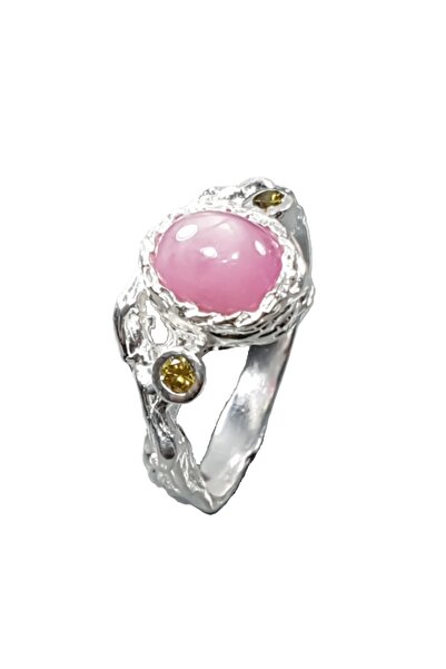 FashionBijoux 925 silver ring with ruby ​​and peridot, 8