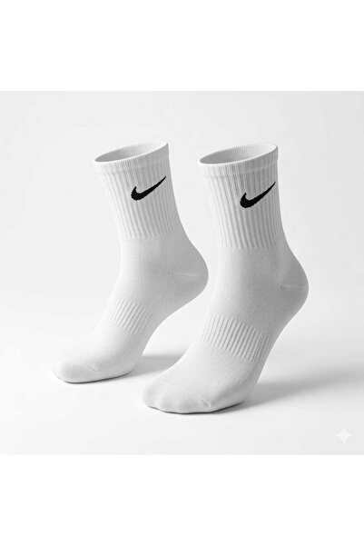 NoNameStore7 Set 2 perechi de sosete, Lungi, Alb, 36-41