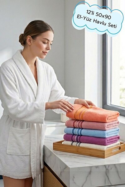 Arte Cotone Luna Hand-Face Towel Set |   Hand-Face Towel 50X90 cm