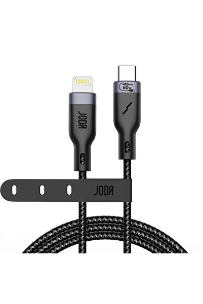 Joda كابل USB-C إلى Lightning مجدول من النايلون بقوة 60 واط وطول 1 متر باللون...